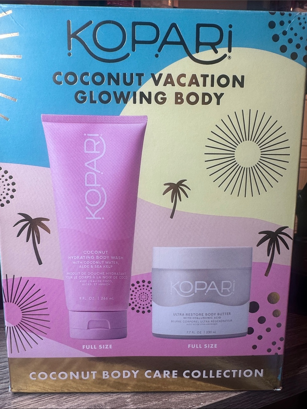 Kopari Pink Coconut Vacation Glowing Body Set